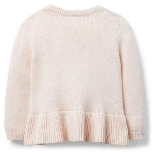 Janie and Jack Pastel Pink Ruffle Hem Cardigan Size 0-3M - Picture 2 of 5